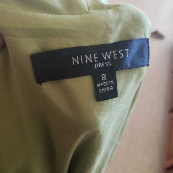 Nine West 8 chiffon wrap dress gathered and draped feels like butter decadent - Picture 11 of 14